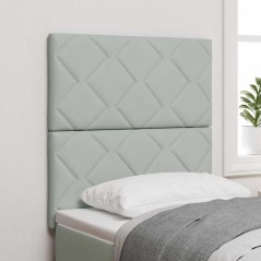 vidaXL Testiera in Velour Grigio Chiaro da 80 cm con Design a Blocchi Diamante