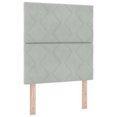 vidaXL Testiera in Velour Grigio Chiaro da 80 cm con Design a Blocchi Diamante