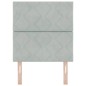 vidaXL Testiera in Velour Grigio Chiaro da 80 cm con Design a Blocchi Diamante