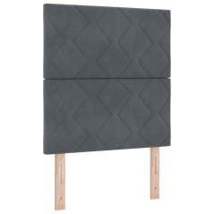 vidaXL Testiera in velours grigio scuro con blocchi a forma di diamante - 80 cm