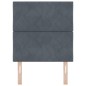 vidaXL Testiera in velours grigio scuro con blocchi a forma di diamante - 80 cm vidaXL Testiera in velours grigio scuro con blocchi a forma di diamante - 80 cm