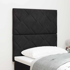 vidaXL Testiera in velluto nero con design a rombi, 80 cm