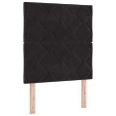 vidaXL Testiera in velluto nero con design a rombi, 80 cm