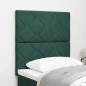 vidaXL Testiera in velluto verde scuro da 80 cm con blocchi a diamante di vidaXL Testiera in velluto verde scuro da 80 cm con blocchi a diamante di