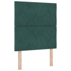 vidaXL Testiera in velluto verde scuro da 80 cm con blocchi a diamante di