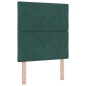 vidaXL Testiera in velluto verde scuro da 80 cm con blocchi a diamante di vidaXL Testiera in velluto verde scuro da 80 cm con blocchi a diamante di