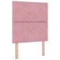 vidaXL Testiera in velluto rosa di - 80 cm con motivo a blocchi di diamante vidaXL Testiera in velluto rosa di - 80 cm con motivo a blocchi di diamante
