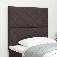 vidaXL Testiera a Diamante Marrone Scuro 90 cm in Tessuto