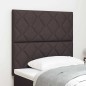 vidaXL Testiera a Diamante Marrone Scuro 90 cm in Tessuto