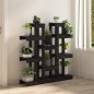 Supporto per Piante Nero 104,5x25x109,5 cm Legno Massello Pino Supporto per Piante Nero 104,5x25x109,5 cm Legno Massello Pino