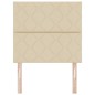 vidaXL Testiera crema con design a rombi da 90 cm in tessuto.