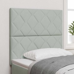 vidaXL Testiera in velluto grigio chiaro con design a rombi