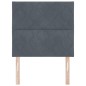 vidaXL Testiera in velluto da 90cm con design a blocchi diamante grigio scuro
