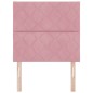 vidaXL Testiera rosa con blocchi di diamante 90 cm in velluto vidaXL Testiera rosa con blocchi di diamante 90 cm in velluto