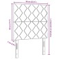vidaXL Testiera rosa con blocchi di diamante 90 cm in velluto vidaXL Testiera rosa con blocchi di diamante 90 cm in velluto