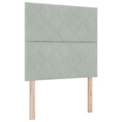 vidaXL Testiera in velluto grigio chiaro con design a blocchi diamante – 100 cm