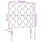 vidaXL Testiera in velluto grigio chiaro con design a blocchi diamante – 100 cm vidaXL Testiera in velluto grigio chiaro con design a blocchi diamante – 100 cm