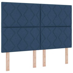 vidaXL Testiera design a blocchi di diamante blu, 140 cm, in tessuto
