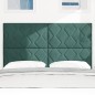vidaXL Testiera - Design a blocchi di diamante in verde scuro, 140 cm in velluto vidaXL Testiera - Design a blocchi di diamante in verde scuro, 140 cm in velluto