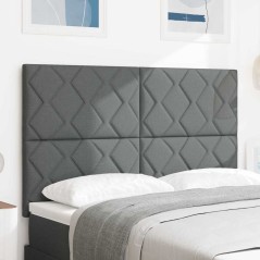 vidaXL Testiera vitaXL Design a Diamante Grigio Scuro 160 cm Tessuto