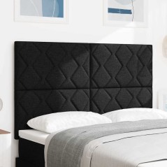 vidaXL Testiera design a blocchi di diamante nera 160 cm in tessuto