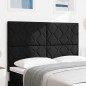 vidaXL Testiera design a blocchi di diamante nera 160 cm in tessuto