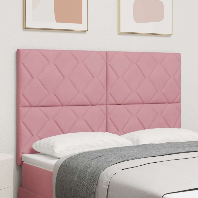 vidaXL Testiera Design Block Diamante Rosa 160cm in velluto vidaXL Testiera Design Block Diamante Rosa 160cm in velluto