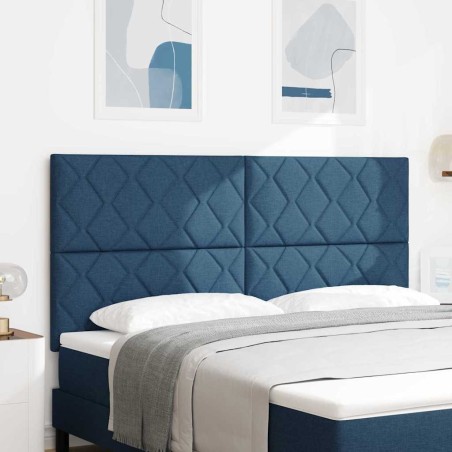 vidaXL Testiera Blu con design a blocchi di diamante, 180 cm in tessuto
