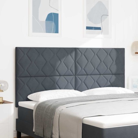 vidaXL Testiera in velluto grigio scuro , design a blocchi di diamante, 180 cm