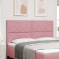 vidaXL Testiera in velluto rosa con design a rombi, 180 cm