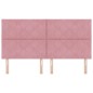 vidaXL Testiera in velluto rosa con design a rombi, 180 cm