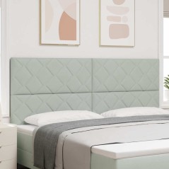 vidaXL Testiera Design a Blocchi di Diamante Grigio Chiaro 200 cm Velluto