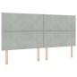 vidaXL Testiera Design a Blocchi di Diamante Grigio Chiaro 200 cm Velluto vidaXL Testiera Design a Blocchi di Diamante Grigio Chiaro 200 cm Velluto