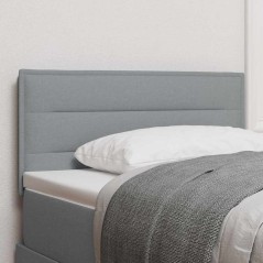 vidaXL Testata LED Design Lines Grigio chiaro 80 cm Tessuto