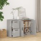 Credenza Grigio Cemento 100x33x59,5 cm in Legno Multistrato Credenza Grigio Cemento 100x33x59,5 cm in Legno Multistrato
