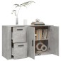 Credenza Grigio Cemento 100x33x59,5 cm in Legno Multistrato Credenza Grigio Cemento 100x33x59,5 cm in Legno Multistrato