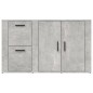 Credenza Grigio Cemento 100x33x59,5 cm in Legno Multistrato Credenza Grigio Cemento 100x33x59,5 cm in Legno Multistrato
