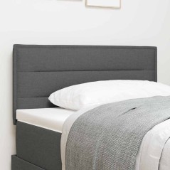 vidaXL Testiera a LED Design Lines Grigio Scuro 90 cm Tessuto