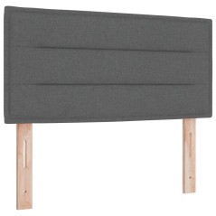 vidaXL Testiera a LED Design Lines Grigio Scuro 90 cm Tessuto