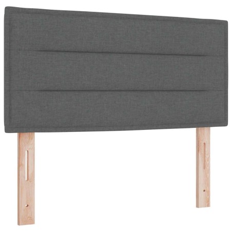 vidaXL Testiera a LED Design Lines Grigio Scuro 90 cm Tessuto
