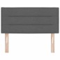 vidaXL Testiera a LED Design Lines Grigio Scuro 90 cm Tessuto