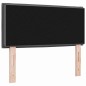 vidaXL Testiera a LED Design Lines Grigio Scuro 90 cm Tessuto