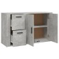 Credenza Grigio Cemento 100x33x59,5 cm in Legno Multistrato Credenza Grigio Cemento 100x33x59,5 cm in Legno Multistrato