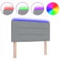 vidaXL Testata LED Design Linee Grigio Chiaro 100 cm Tessuto vidaXL Testata LED Design Linee Grigio Chiaro 100 cm Tessuto