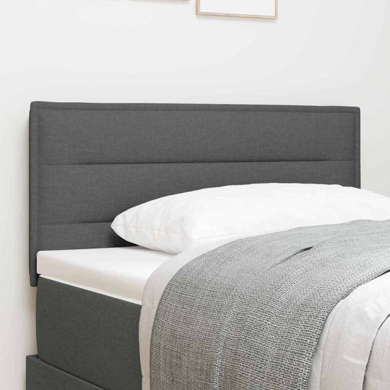 vidaXL Testata a LED Design Linee Grigio Scuro 100 cm Tessuto vidaXL Testata a LED Design Linee Grigio Scuro 100 cm Tessuto