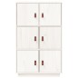 Credenza Bianca 67x40x108,5 cm in Legno Massello di Pino Credenza Bianca 67x40x108,5 cm in Legno Massello di Pino