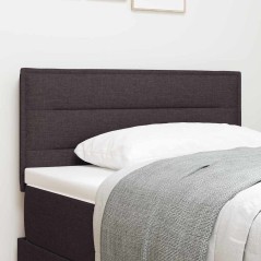 vidaXL Testata LED Design Marrone Scuro 100 cm Tessuto