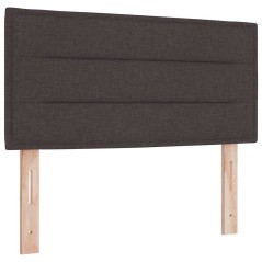 vidaXL Testata LED Design Marrone Scuro 100 cm Tessuto