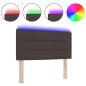 vidaXL Testata LED Design Marrone Scuro 100 cm Tessuto vidaXL Testata LED Design Marrone Scuro 100 cm Tessuto
