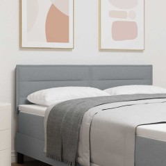 vidaXL Testata LED Design Linea Grigio Chiaro 72 cm Tessuto